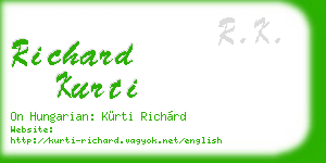 richard kurti business card